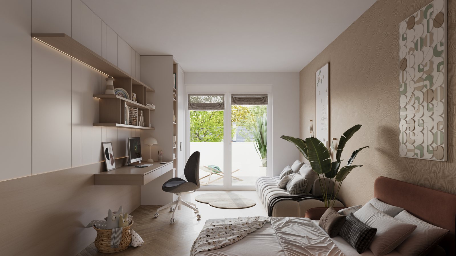 Kinderzimmer in einer Penthousewohnung im UrbanDuo